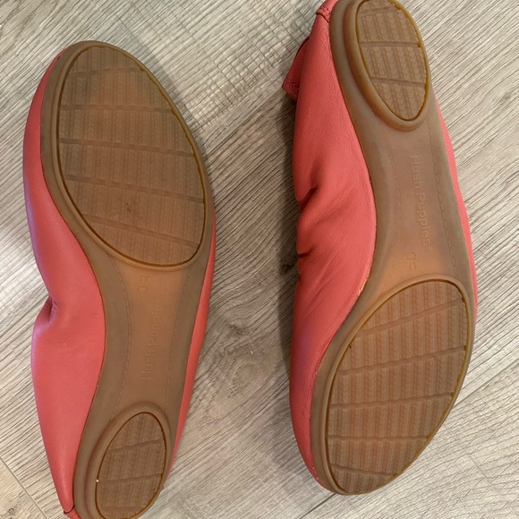 Hush puppies Chaste leather ballet flats in watermelon - Picture 4 of 4